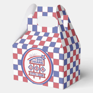Retro USA 250th Anniversary Marquee Sign 1776-2026 Favor Box