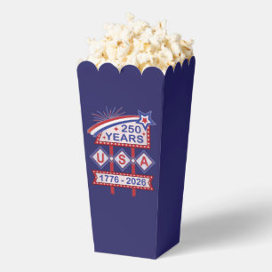 Retro USA 250th Anniversary Marquee Sign 1776-2026 Favor Box