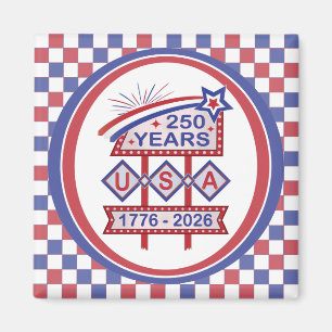 Retro USA 250th Anniversary Marquee Sign 1776-2026 Magnet