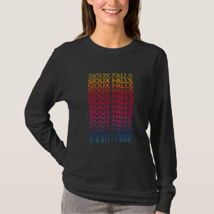 Retro Usa Colourful City Nostalgic Sioux Falls T-Shirt