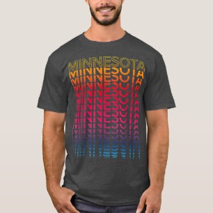 Retro USA Colourful StateNostalgic Minnesota  T-Shirt