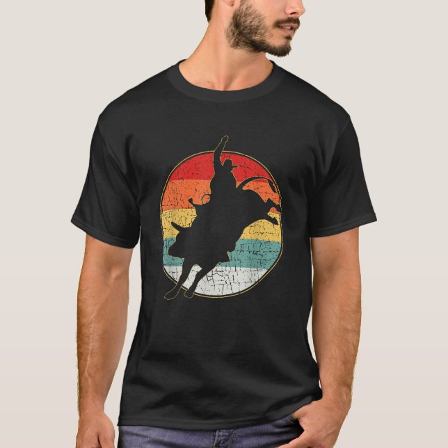 Retro USA Cowboy Wild West Lover Gift For Men Vint T-Shirt (Front)