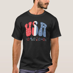 Retro Usa Patriotic American Flag 4th Of July Men  T-Shirt