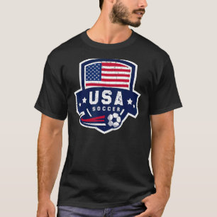 Retro USA Soccer Team American Flag Patriotic Me T-Shirt