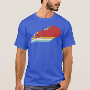 Retro USA State  Vintage Map Kentucky  T-Shirt