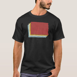 Retro USA State Vintage Map North Dakota T-Shirt