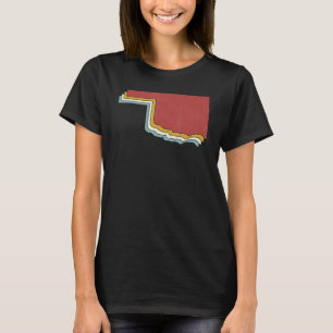 Retro USA State Vintage Map Oklahoma T-Shirt