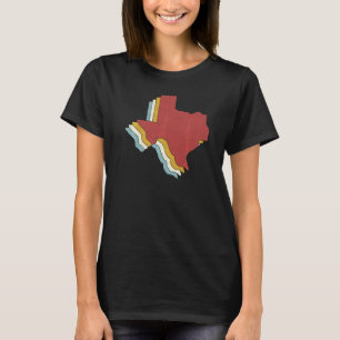 Retro USA State Vintage Map Texas T-Shirt