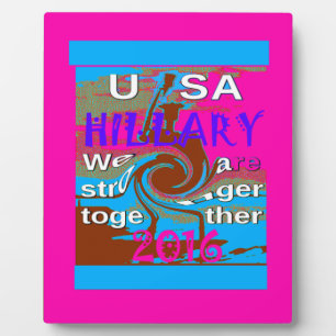 Retro USA Stronger Together Abstract Art Print Plaque