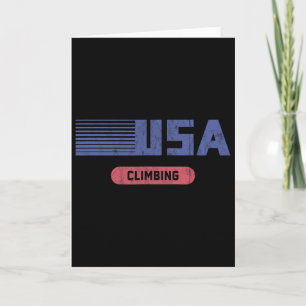 Retro Usa Team American Climbing Vintage Card