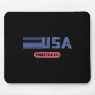 Retro Usa Team American Freestyle Skiing Ski Vinta Mouse Pad