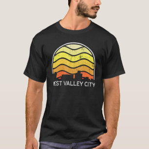 Retro Utah West Valley City Visitors Skyline Vinta T-Shirt