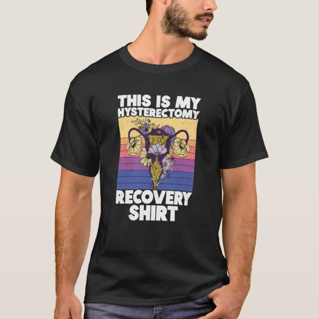 Retro Uterus Support Hysterectomy Recovery Product T-Shirt (Front)