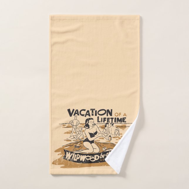 Retro Vacation of a Lifetime Wildwood NJ Guest Hand Towel (Hand Towel)