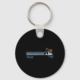 Retro Vail Ski Resort Colorado Snowboard Mountain  Keychain