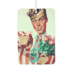 Retro Valentine Flirty Guy Air Freshener