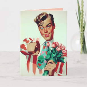 Retro Valentine Flirty Guy Invitation