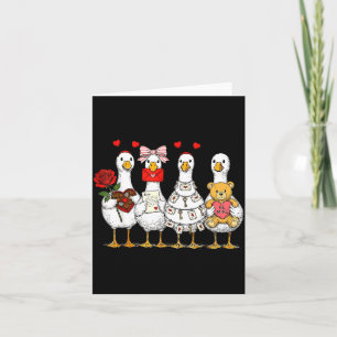 Retro Valentine Goose Funny Nk Coquette Love Silly Card