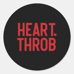 Retro Valentine Heart Throb Toddler Boy Valentines Classic Round Sticker