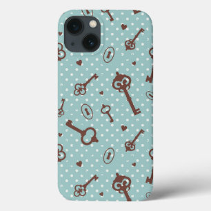 Retro Valentine Keys iPhone 13 Case
