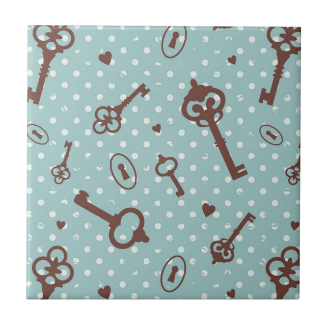 Retro Valentine Keys Tile (Front)