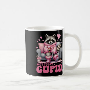 Retro Valentine Not Today Cupid Raccoon Coffee Mug