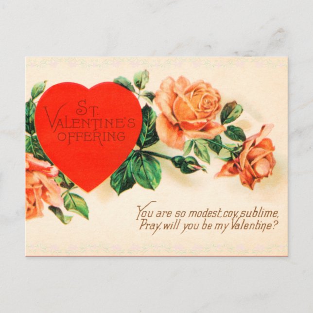 Retro Valentine Postcard (Front)