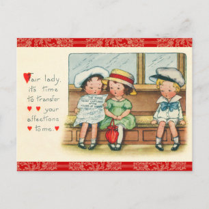 Retro Valentine Postcard