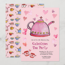 Retro Valentine's Day Galentines Tea Ladies Lunch