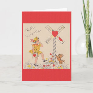 Retro Valentine's Day Greeting Card