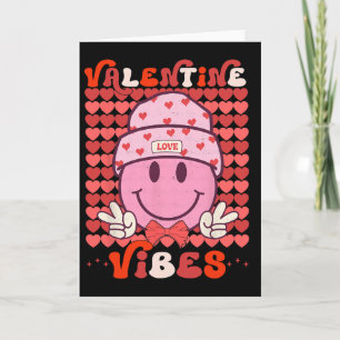 Retro Valentine's Day Heart Valentine Vibes Boys G Card
