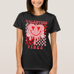 Retro Valentines Day Heart Valentine Vibes Boys Gi T-Shirt