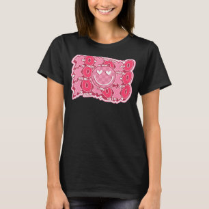 Retro Valentine's Day Hugs Kisses Happy Face XOXO T-Shirt