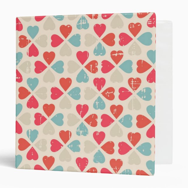 Retro Valentine's Day Pattern Binder (Front/Inside)