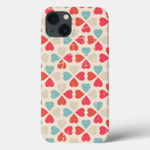 Retro Valentine's Day Pattern iPhone 13 Case