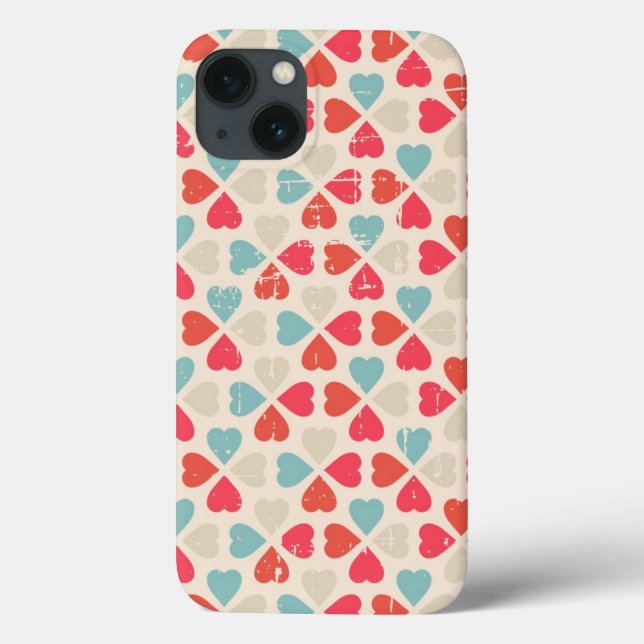 Retro Valentine's Day Pattern Case-Mate iPhone Case (Back)