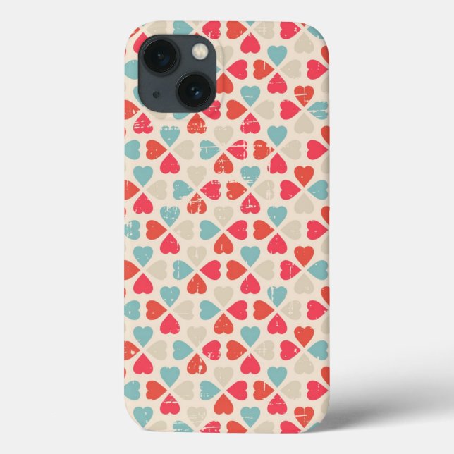 Retro Valentine's Day Pattern Case-Mate iPhone Case (Back)