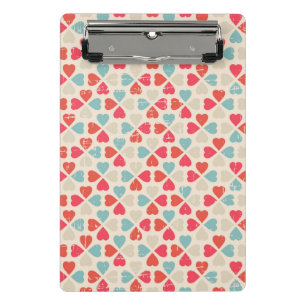 Retro Valentine's Day Pattern Mini Clipboard