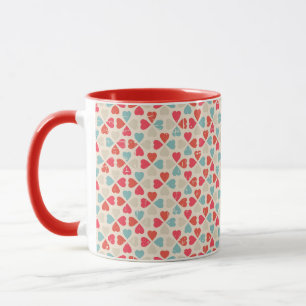 Retro Valentine's Day Pattern Mug