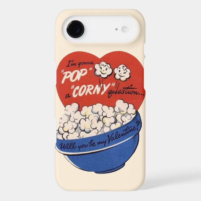 Retro Valentines Day, Popcorn Pop a Corny Question (Verso)