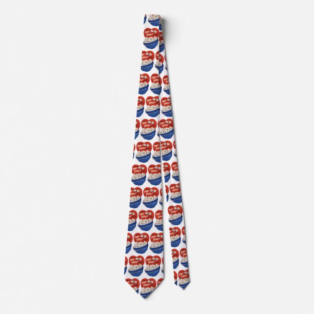 Retro Valentines Day, Popcorn Pop a Corny Question Tie (Front)