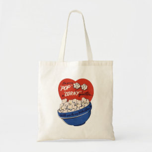 Retro Valentines Day, Popcorn Pop a Corny Question Tote Bag