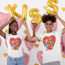 Retro Valentine's Day, Vintage Cowboy with Girll