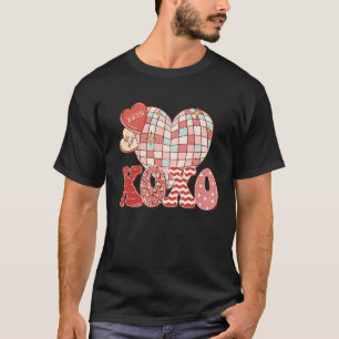 Retro Valentine's Day XOXO Love Disco Heart Valent T-Shirt