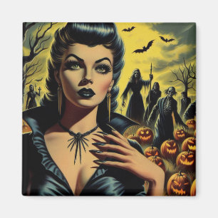 Retro Vampire Girl Magnet