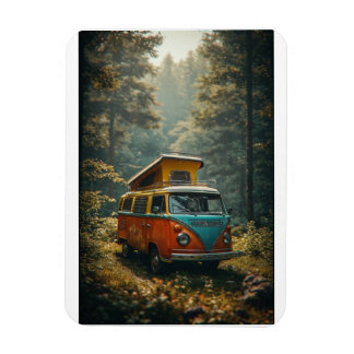 RETRO VAN BIRTHDAY BIG FLEXIBLE MAGNET