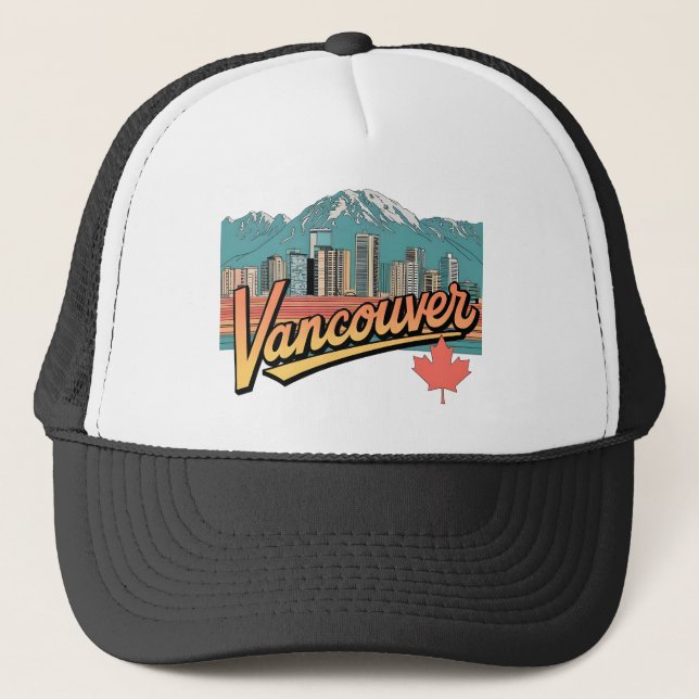 Retro Vancouver  Trucker Hat (Front)