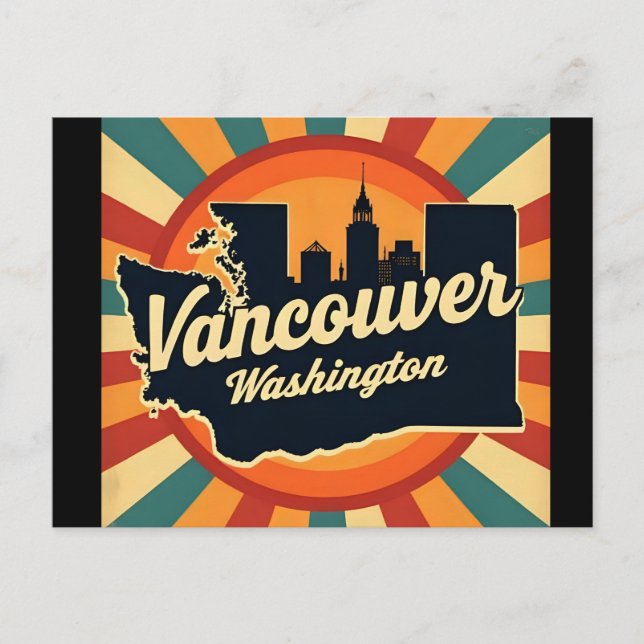 Retro Vancouver Washington State Postcard (Front)