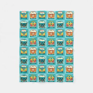 Retro Vans Fleece Blanket