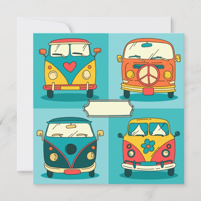 Retro Vans  Holiday Card (Front)